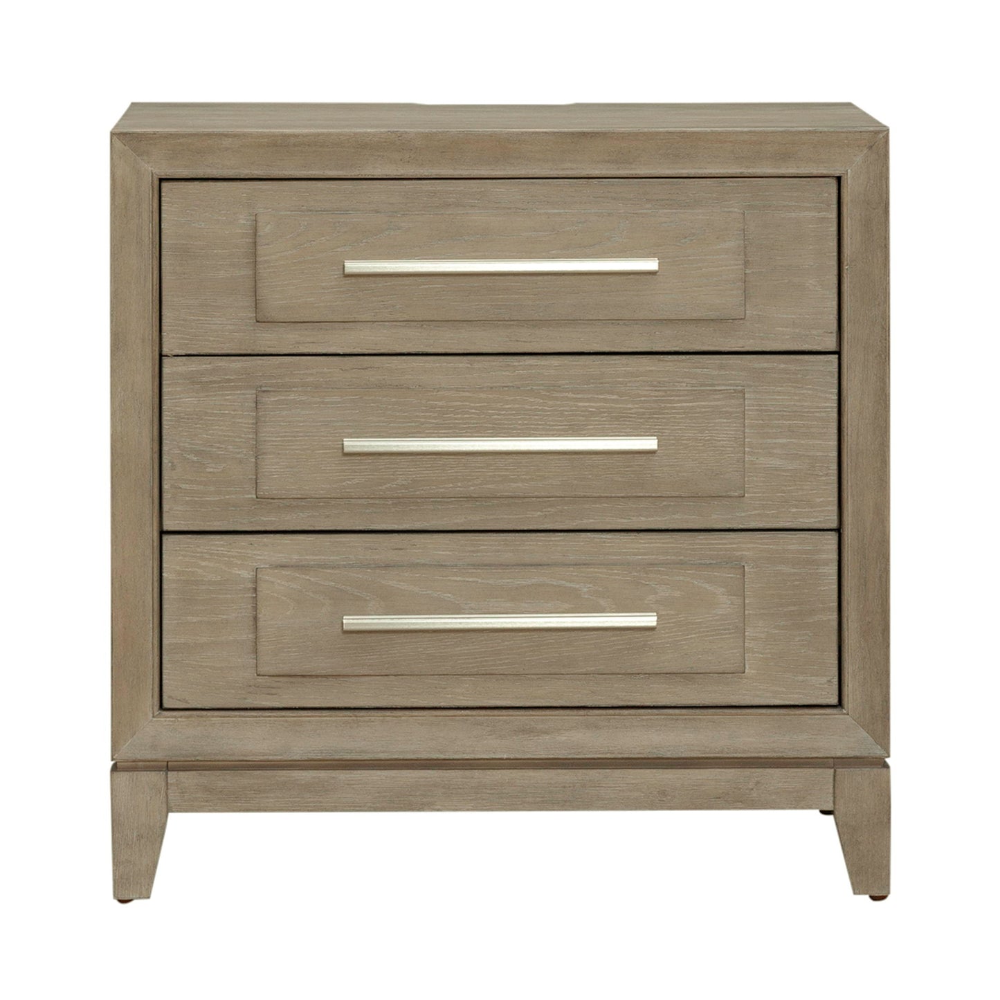 Brentwood - 3 Drawer Nightstand With Charging Station - Sandstone