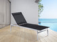 Santorini - Outdoor Patio Chaise Lounge Chair with Chrome Base