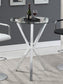 Denali - Round Glass Top Bistro Bar Table - Chrome