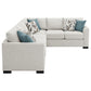 Ashford - Chenille Upholstered Sleeper Sectional Sofa - Greige