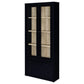 Hawthorne - 4-Shelf Glass Door Tall Cabinet With Drawers