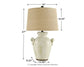 Emelda - Cream - Ceramic Table Lamp