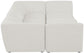 Miramar - Modular Sectional 6 Piece - Cream - Fabric - Modern & Contemporary