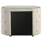 Sonya - 2-Drawer Upholstered Nightstand Bedside Table - Ivory