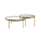 Andover - Coffee Table - Clear Glass & Gold