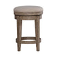 City Scape - Upholstered Swivel Console Stool - Burnished Beige
