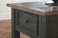 Tyler - Grayish Brown / Black - Rectangular End Table