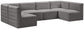 Quincy - Modular Sectional 6 Piece - Grey - Fabric