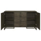 Kelly - 3-Drawer Storage Dining Sideboard Server - Dark Gray