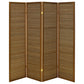 Browning - 4-Panel Bamboo Room Divider Folding Screen - Walnut