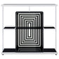 Zinnia - 2-Tier Glass Shelf Home Bar Wine Cabinet - Black