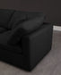 Plush - Velvet Standart Comfort 5 Piece Modular Sectional - Black