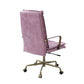 Tinzud - Office Chair - Pink Top Grain Leather