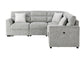 U9401 - Sectional With 3 Pillows - Nickel