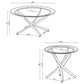 Brooke - Round Glass Top Coffee Table Set