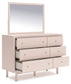 Wistenpine - Blush - Dresser And Mirror