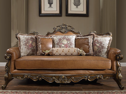 HD-555 - Sofa - Brown Cherry