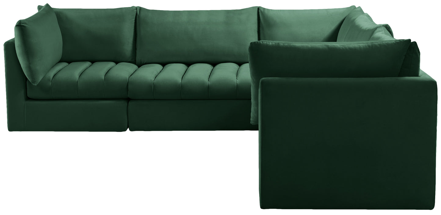 Jacob - Modular Sectional 5 Piece - Green - Fabric