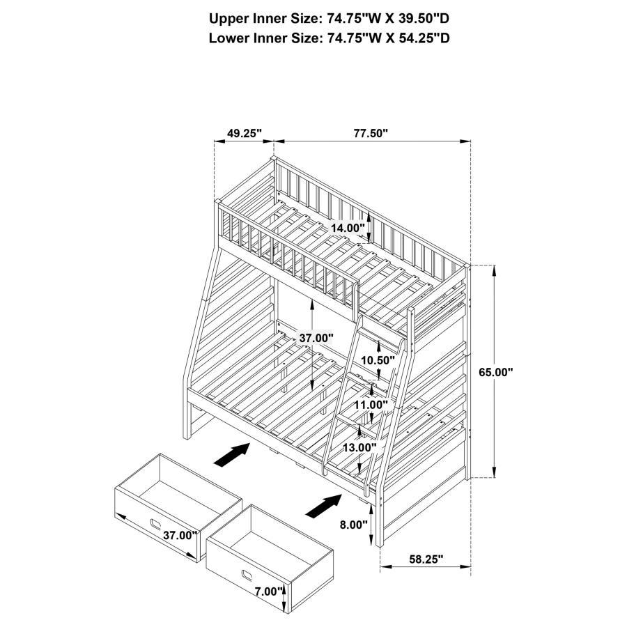 Ashton - 2-Drawer Wood Bunk Bed