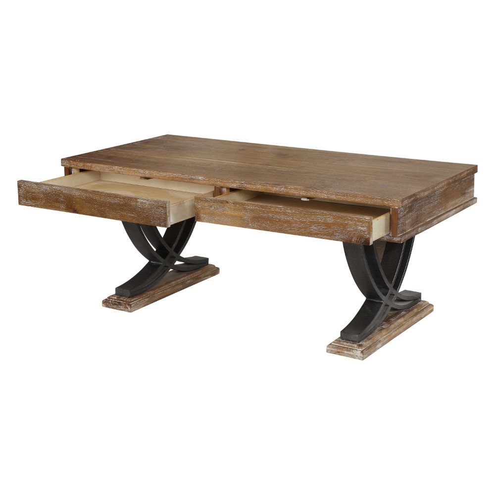 Pellio - Coffee Table - Antique Oak & Black