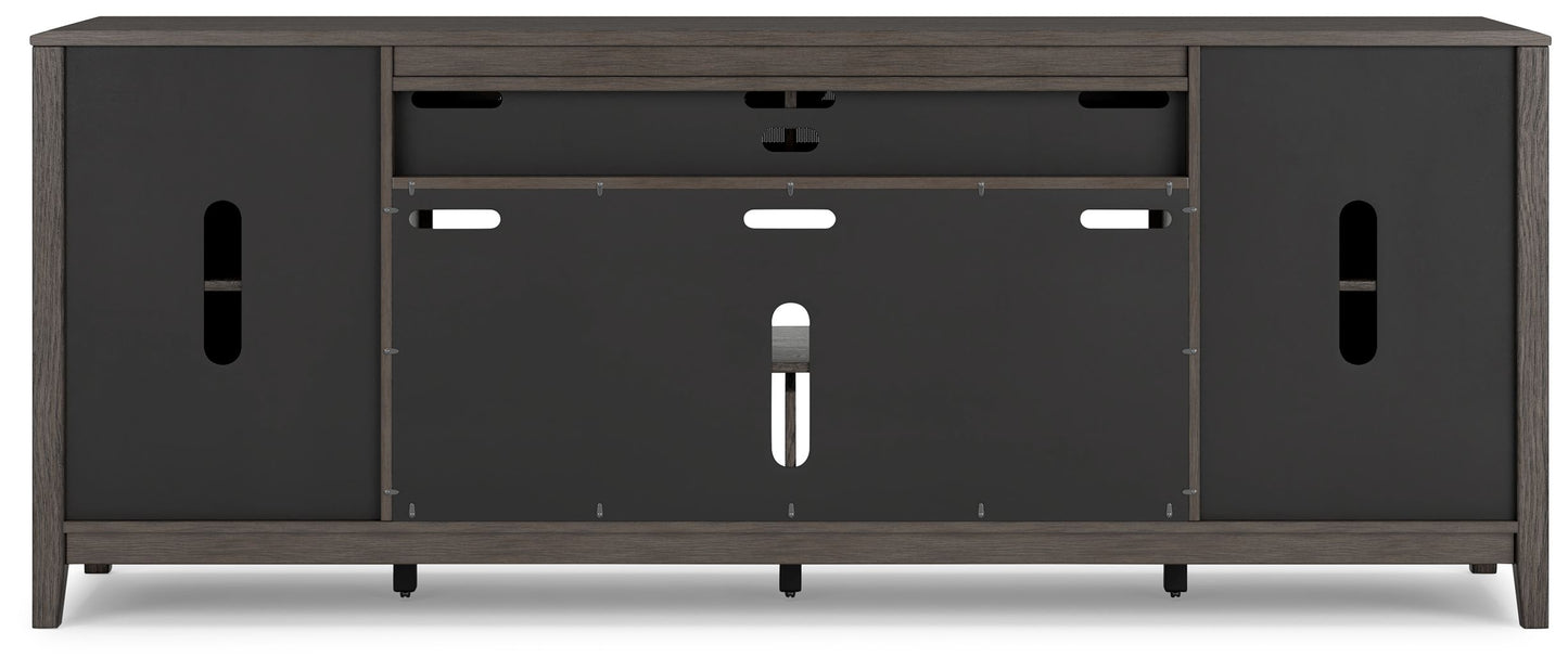 Montillan - Grayish Brown - Xl TV Stand With Fireplace Option