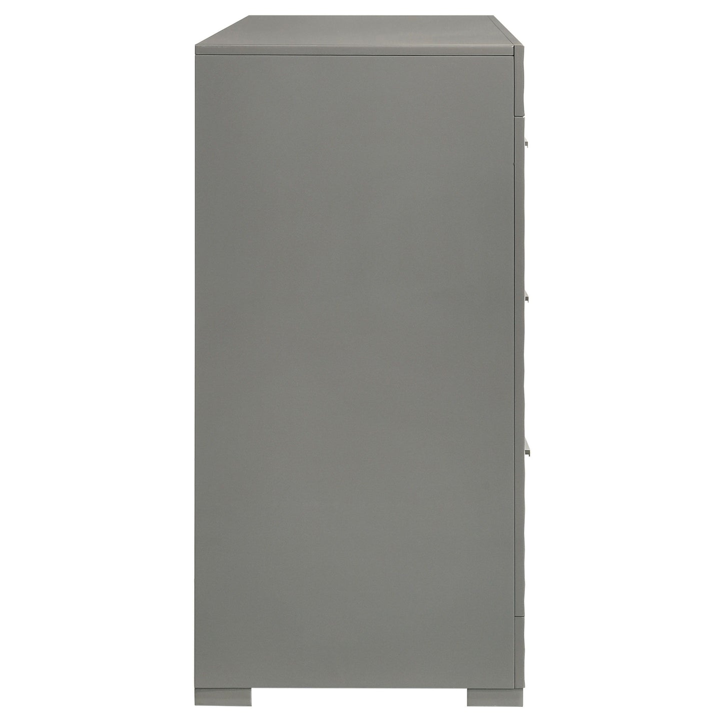 Ives - 6-Drawer Dresser Cabinet - Gray High Gloss