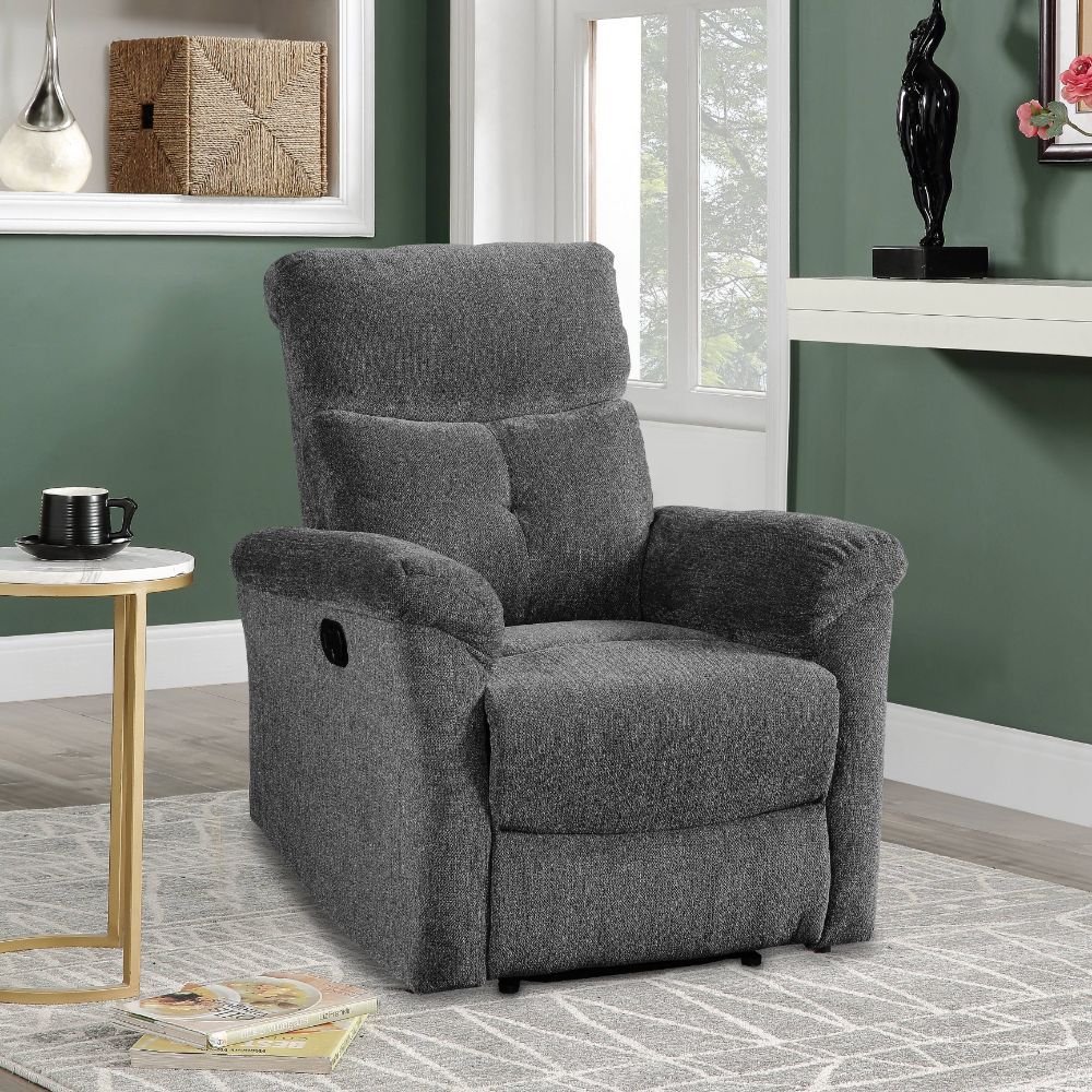 Treyton - Recliner - Gray Chenille