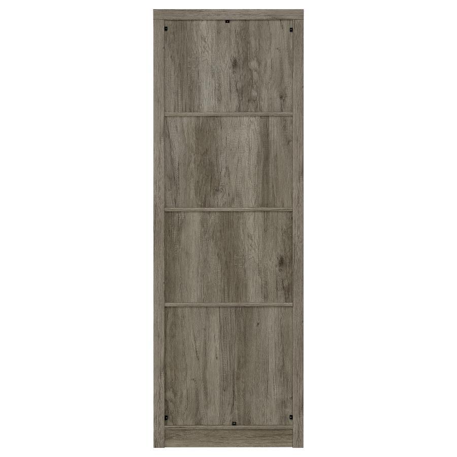 Burke - 3-Shelf Engineered Wood Media Tower - Gray Driftwood