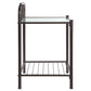 Livingston - Metal 1-Shelf Nightstand - Dark Bronze