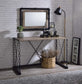 Jodie - Console Table - Rustic Oak & Antique Black Finish