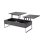 Iban - Coffee Table - Gray Oak & Chrome