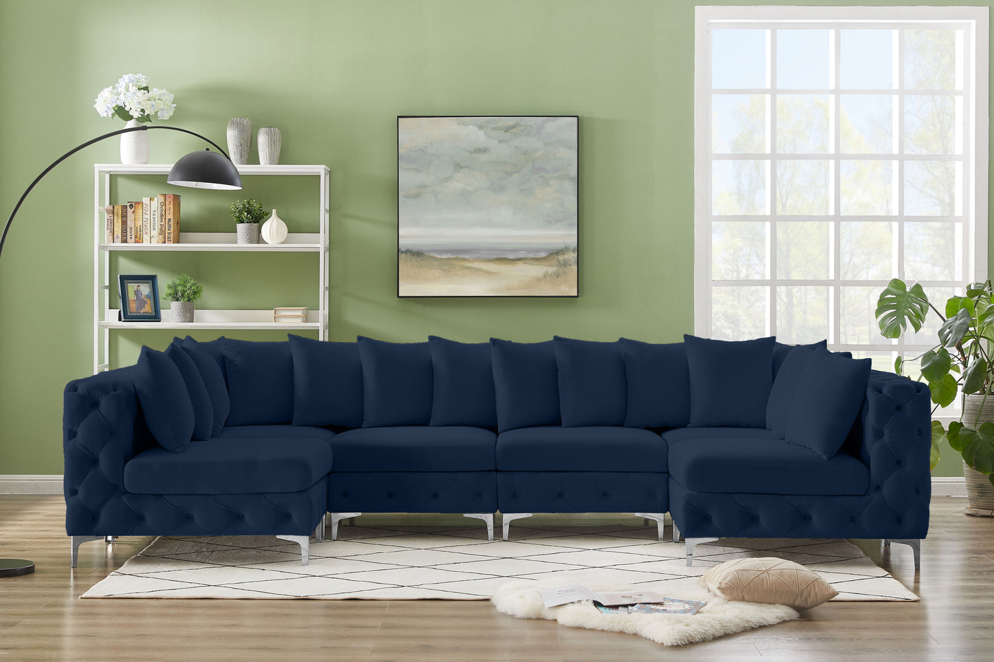 Tremblay - Modular Sectional 6 Piece - Navy - Modern & Contemporary