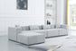 Cube - Modular Sectional 5 Piece - Gray - Fabric