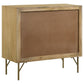 Zamora - 3-Drawer Wood Accent Cabinet With Woven Cane - Natural