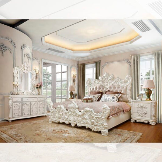 HD-8008 - 5 Piece Eastern King Bedroom Set - Ivory