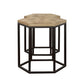 Adger - 2 Piece Hexagon Nesting Tables - Natural And Black