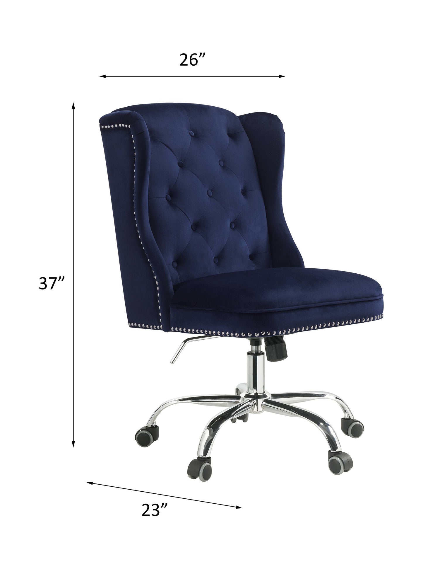 Jamesia - Office Chair - Midnight Blue Velvet