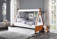 Loreen - Twin Bed - Oak & White Finish