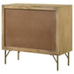 Zamora - 3-Drawer Wood Accent Cabinet With Woven Cane - Natural