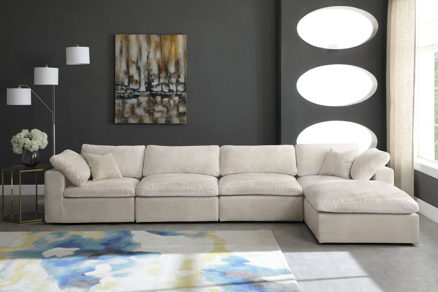 Cozy - Modular Sectional - Beige - Fabric