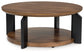 Kraeburn - Brown / Black - Round Cocktail Table