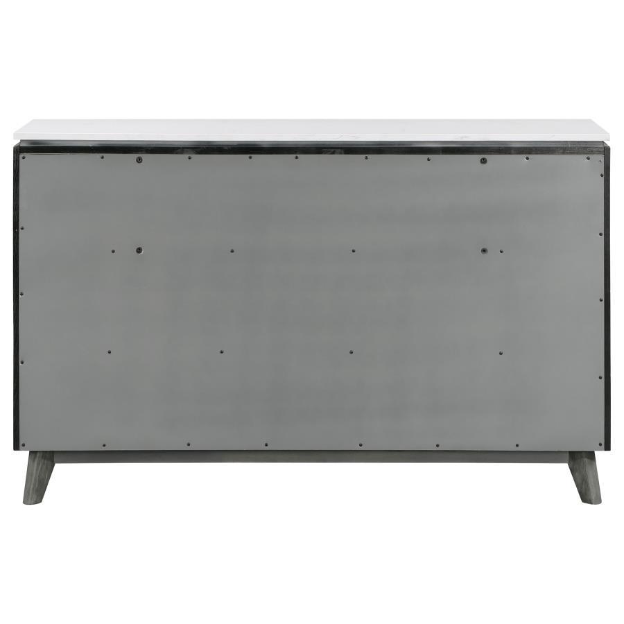 Nathan - 6-Drawer Dresser - Gray