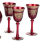 HD-6031 - 7 Piece Decanter Set - Red / Gold