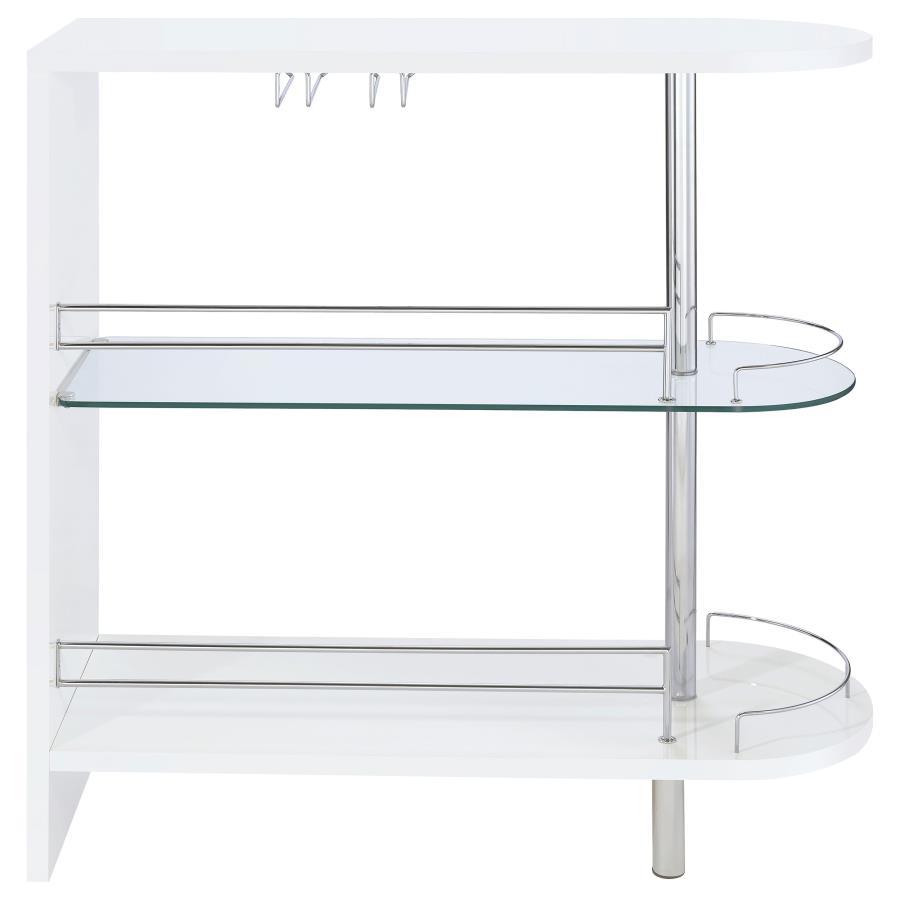 Adolfo - Rectangular 2-Tier Home Bar Table