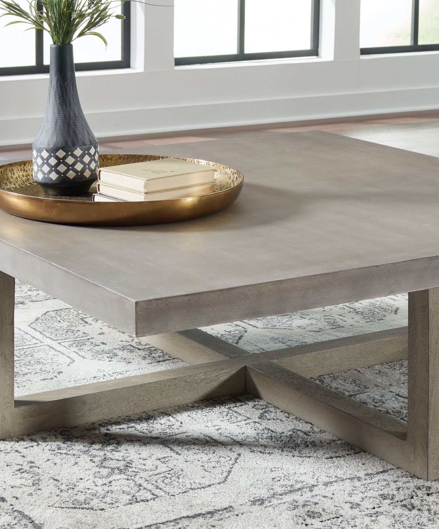 Lockthorne - Gray - Square Cocktail Table