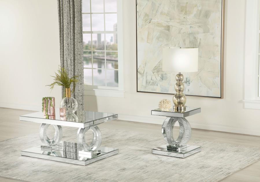 Breena - Square End Table - Mirror