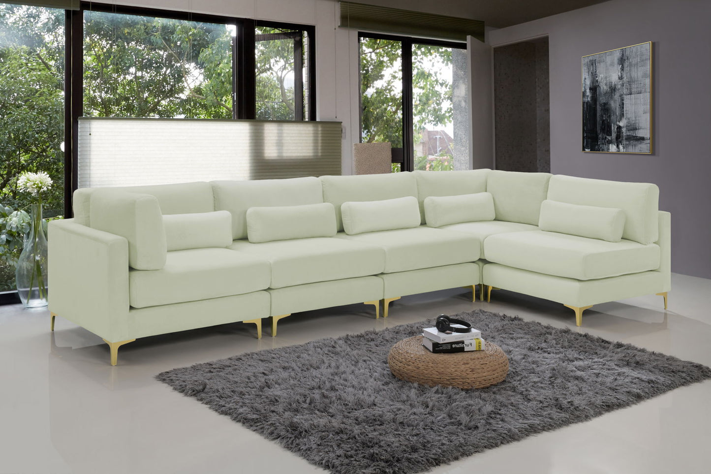 Julia - Modular Sectional 5 Piece - Cream