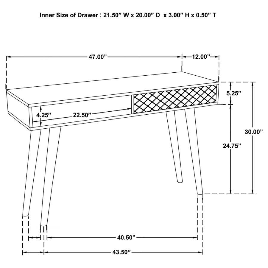 Lotus - 2-Drawer Console Table - Natural Brown