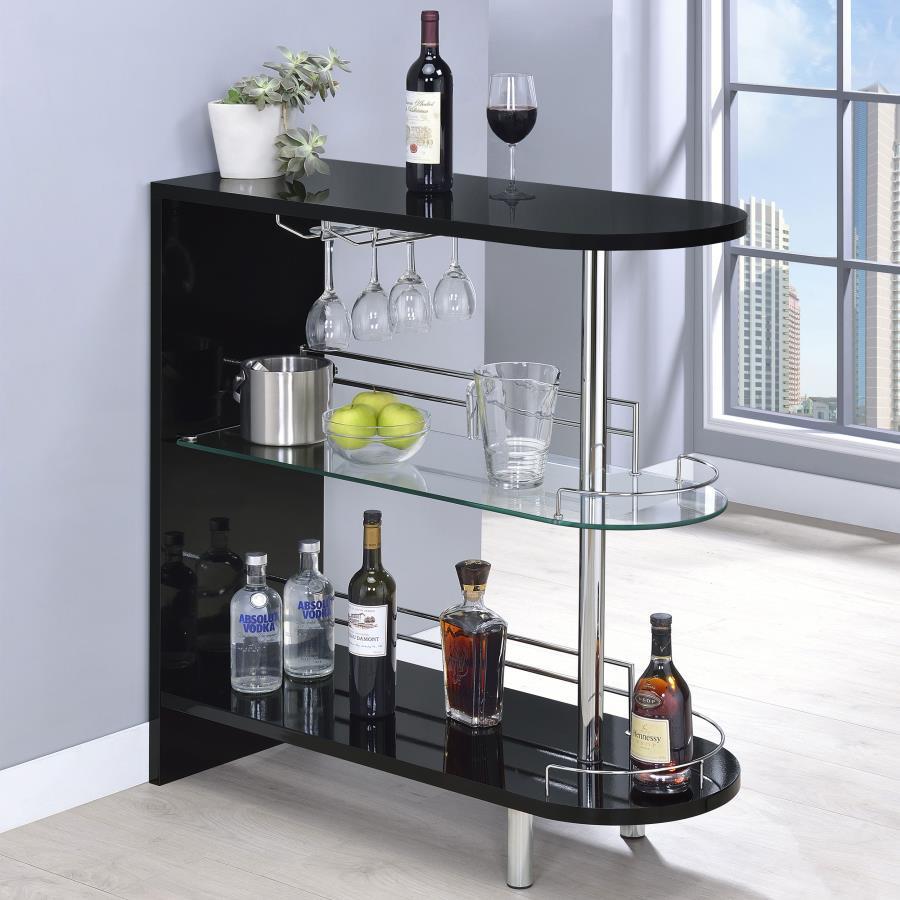 Adolfo - Rectangular 2-Tier Home Bar Table