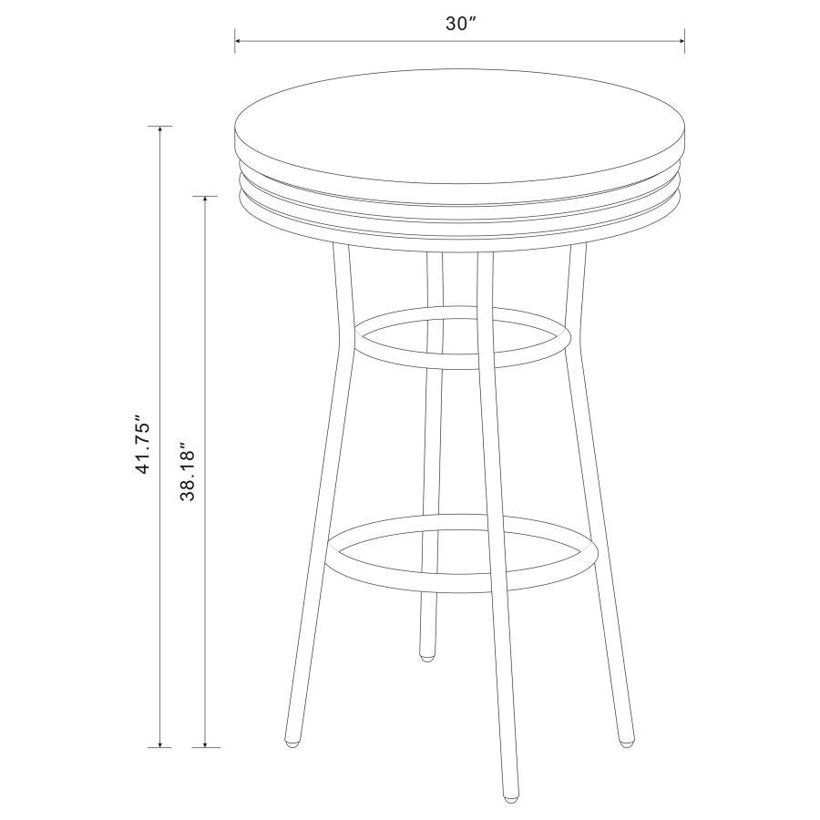 Retro - 3 Pieces Round 1950s Bistro Pub Bar Table Set